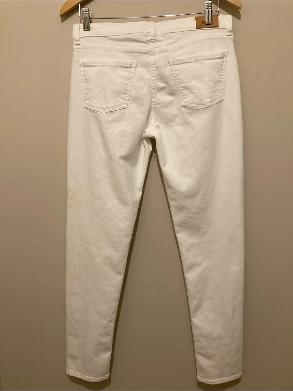 Kate Spade Saturday button fly Crisp White Skinny Jeans Sz 28